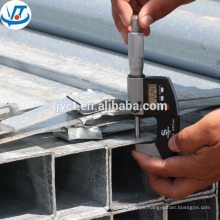 carbon black galvanized steel pipe / tube 6" square pipe